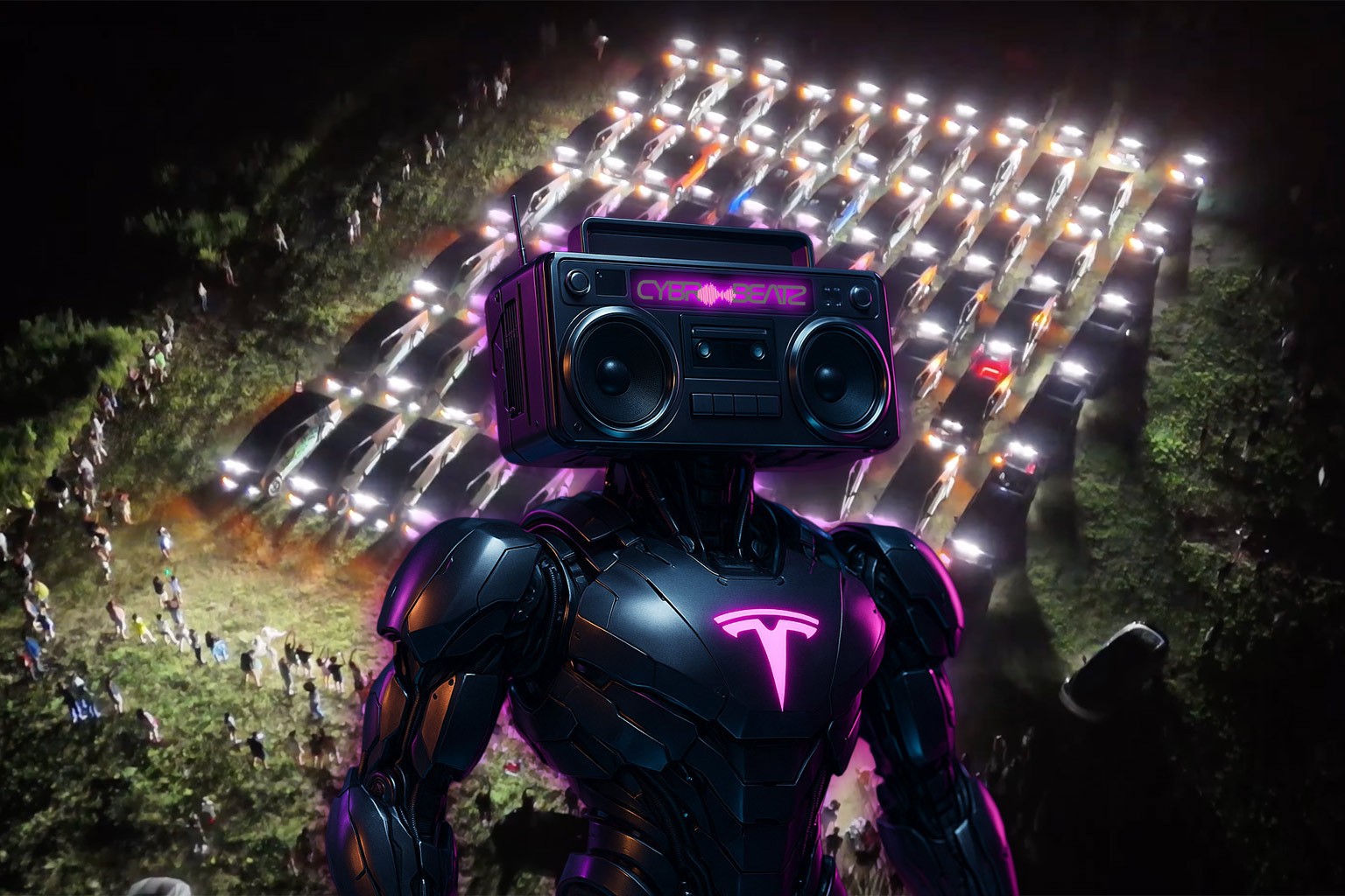 Police Siren — 1-Minute Tesla Light Show